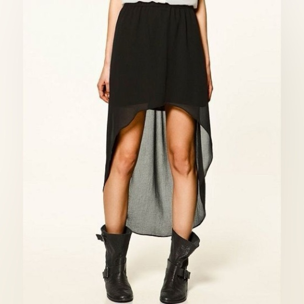 Zara Black High-Low Skirt